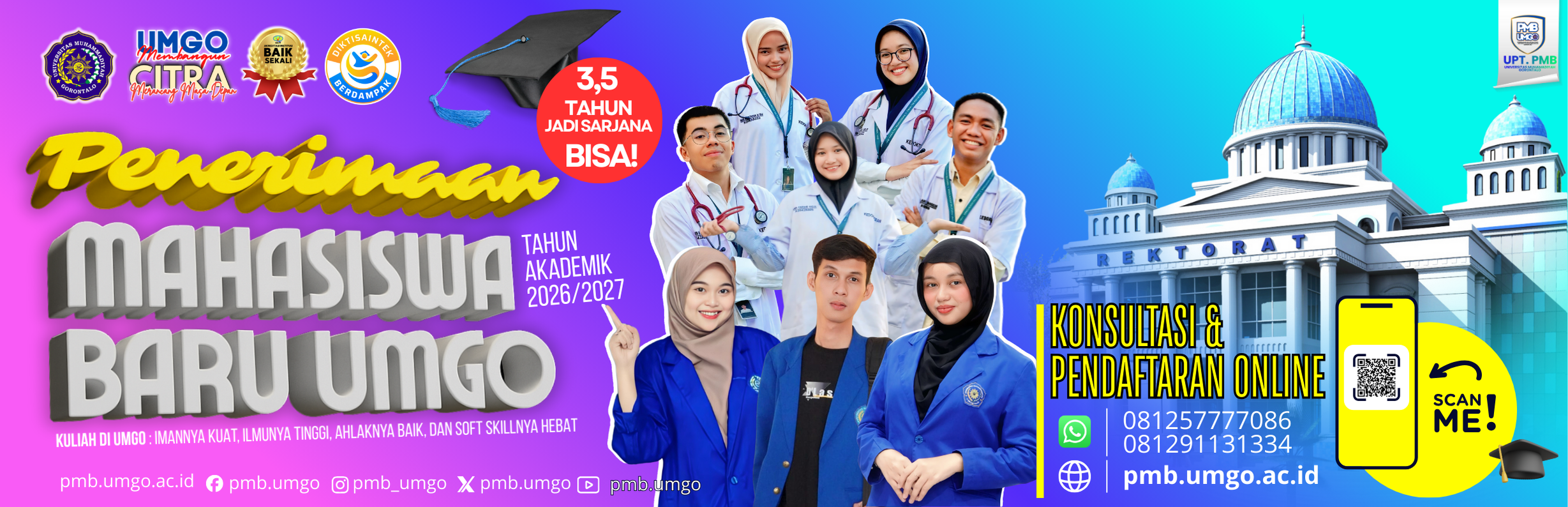 Penerimaan Mahasiswa Baru sudah dibuka